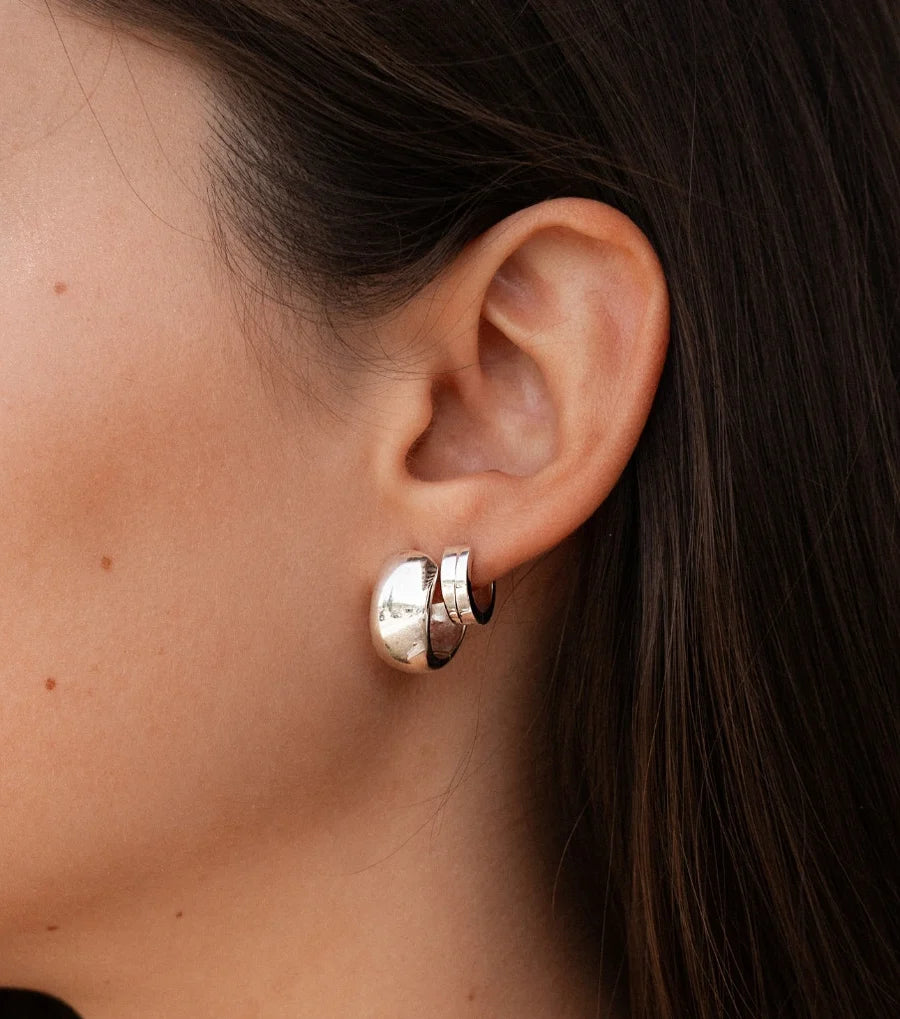 Bold hoop earrings