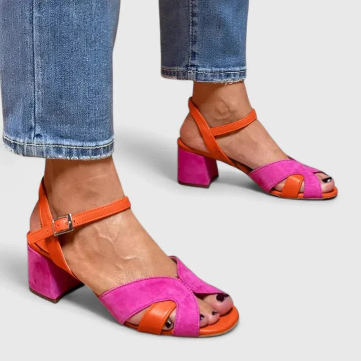 Dana - Orthopedic Heels with T-Strap Design