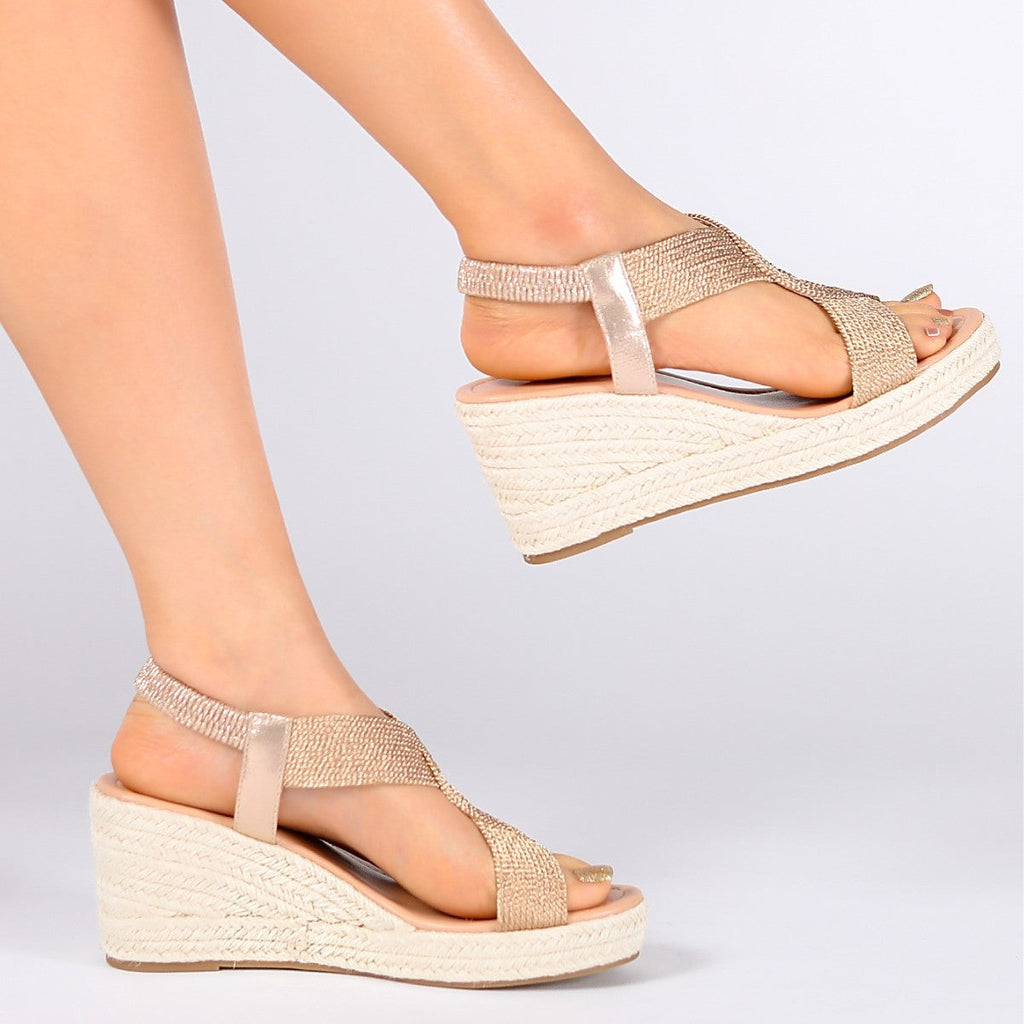 Helga - Braided Wedge Summer Sandals