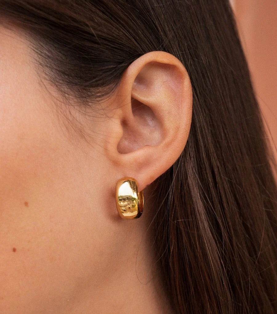 Bold hoop earrings