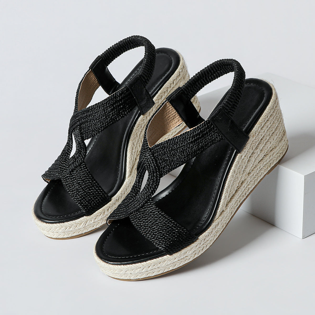 Helga - Braided Wedge Summer Sandals