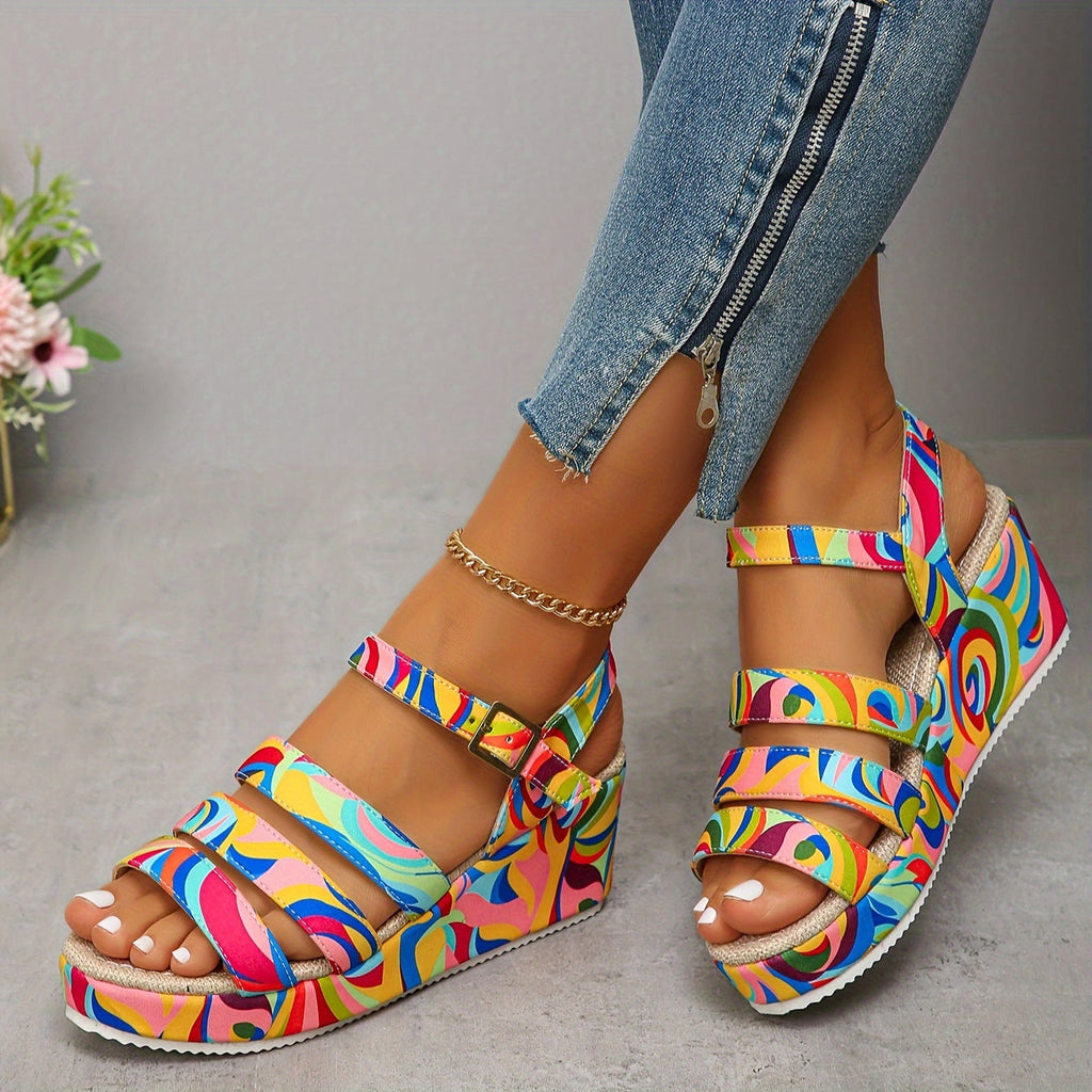 Kiara - Platform Ankle Strap Sandals With Elevated Comfort