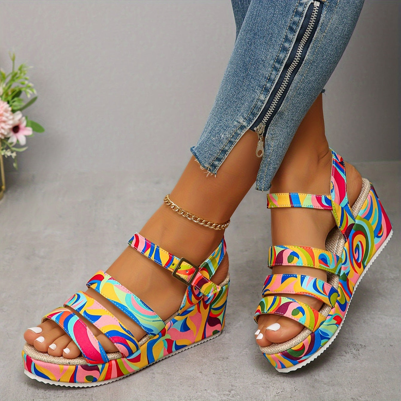 Kiara - Platform Ankle Strap Sandals With Elevated Comfort