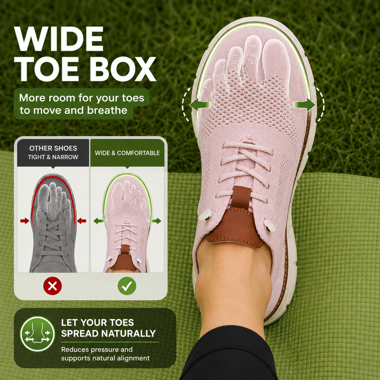 Lady Comfy - Healthy and Supportive Walking Shoes