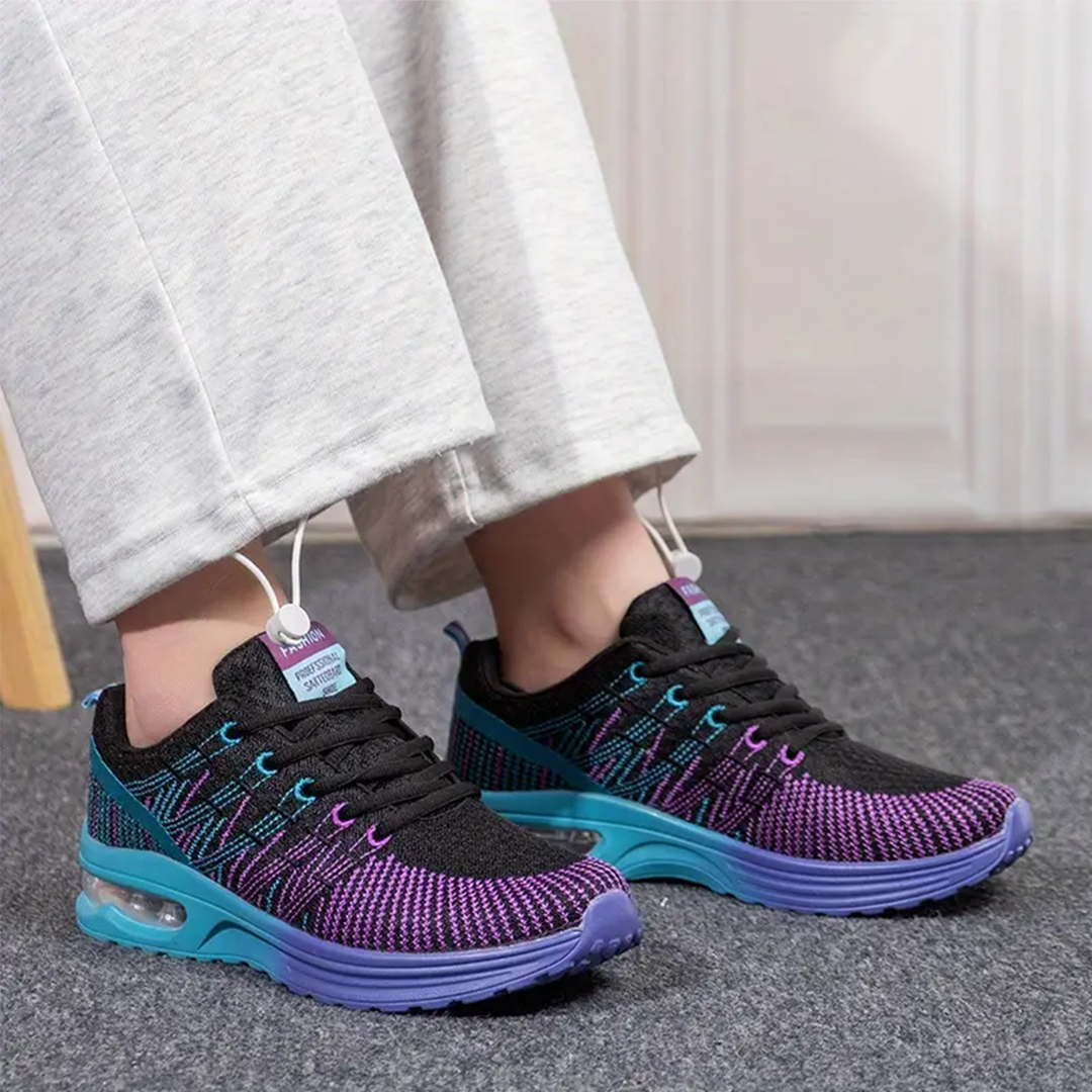 Zoey – Orthopedic Shoes in Black & Purple
