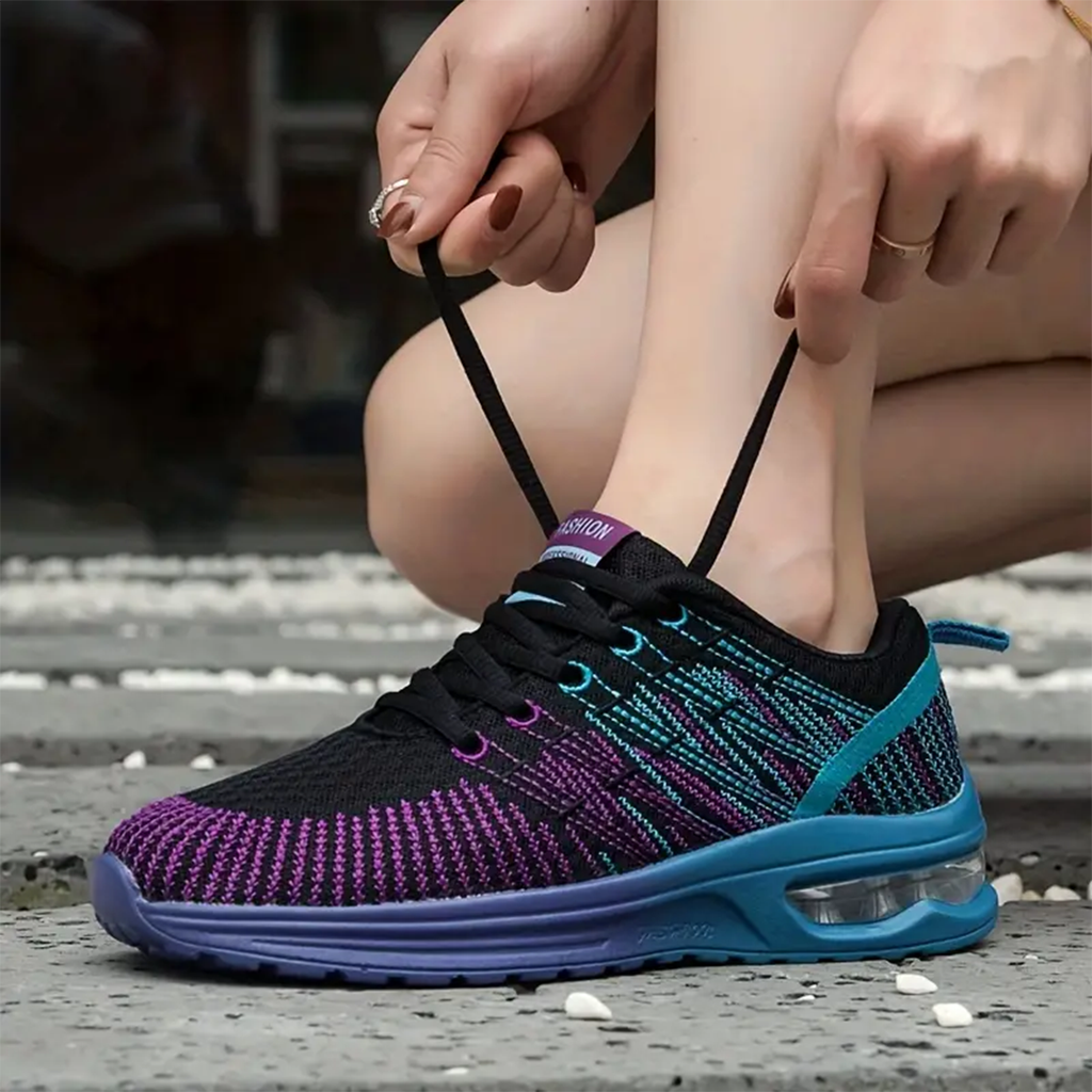 Zoey – Orthopedic Shoes in Black & Purple