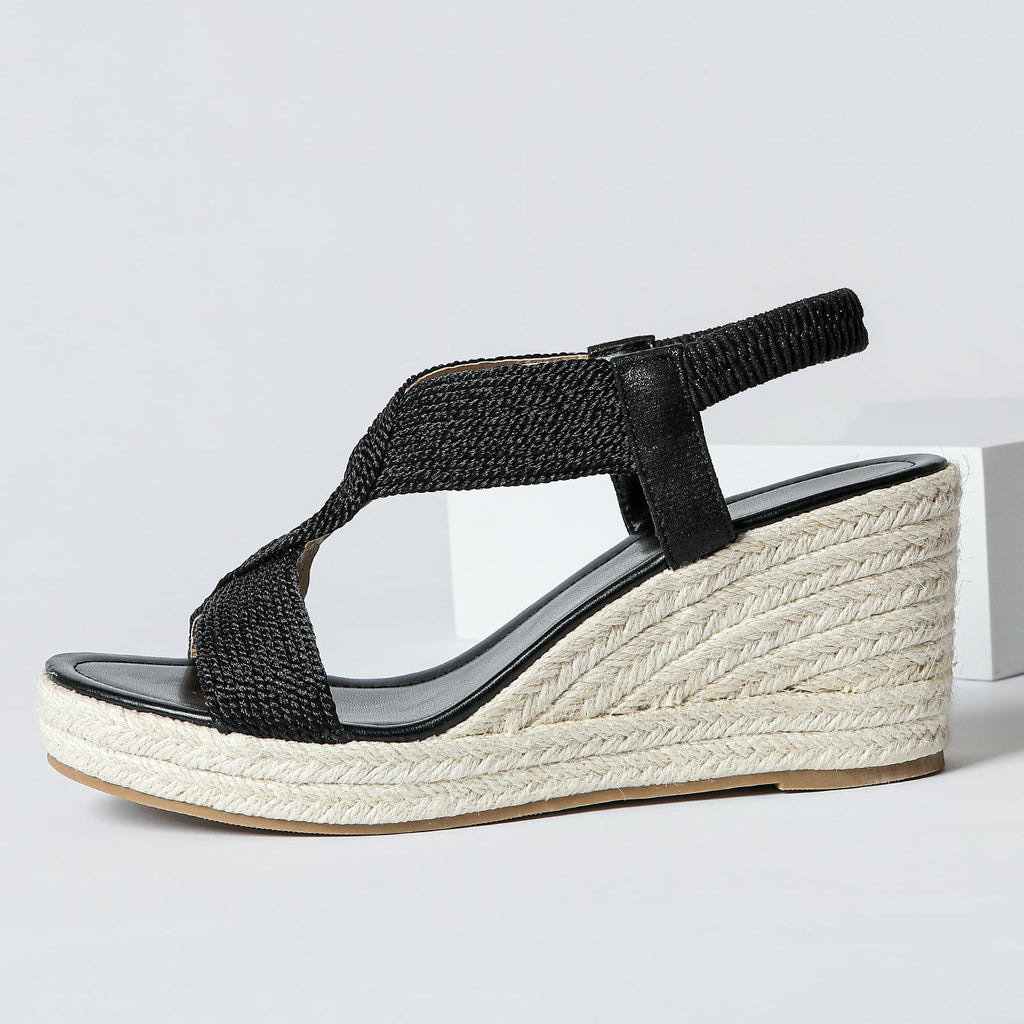 Helga - Braided Wedge Summer Sandals