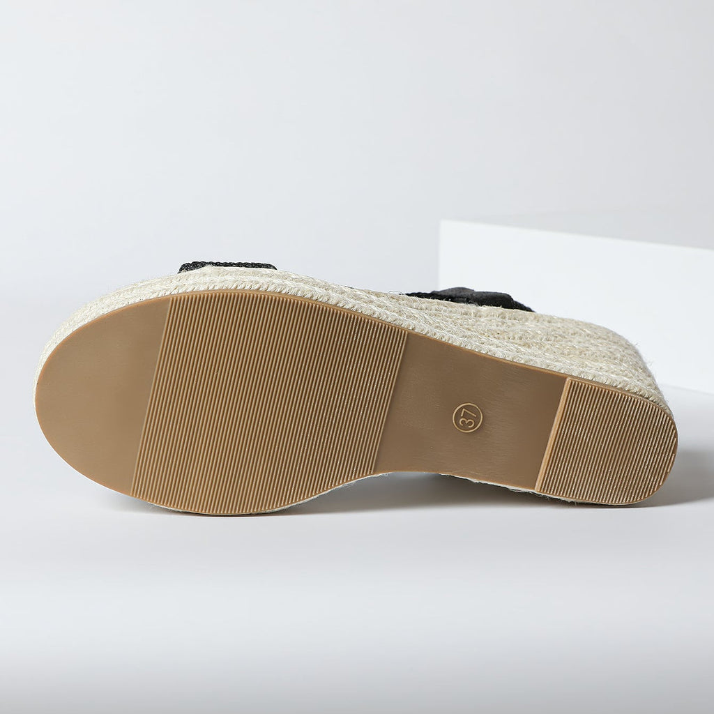 Helga - Braided Wedge Summer Sandals