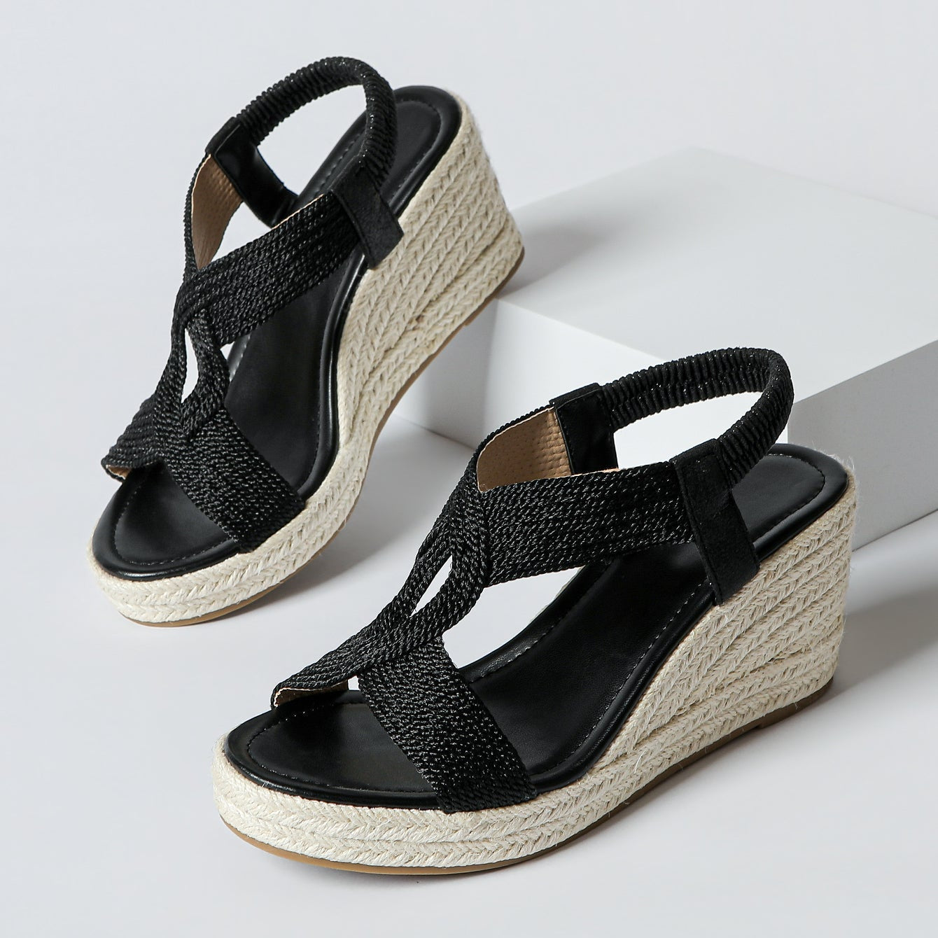 Helga - Braided Wedge Summer Sandals
