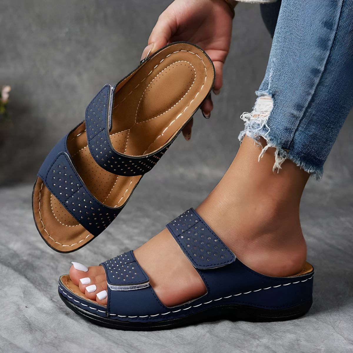 Gel Cushioned Adjustable Sandals