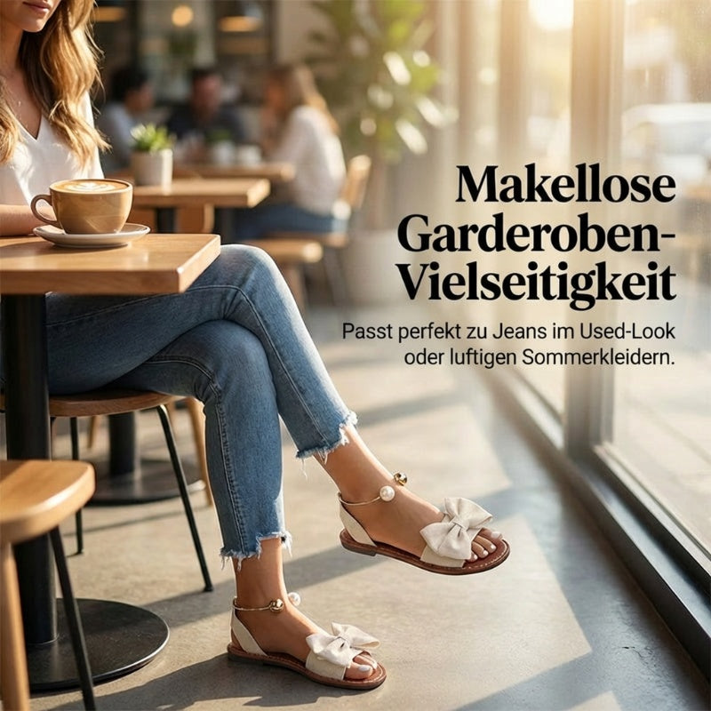 Maybelle - Stylish Pearl Detail Sandals