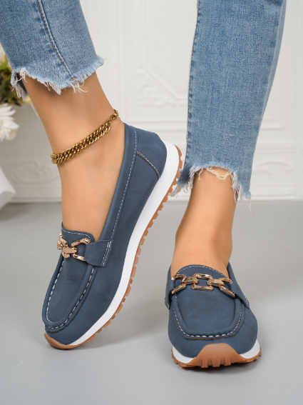 Arch Support Buckle Loafers