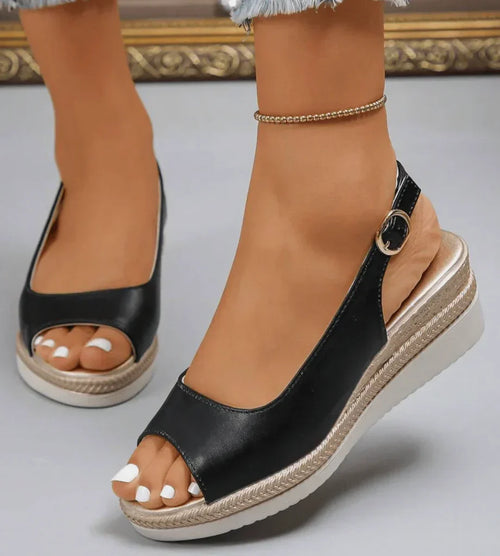 Adjustable Espadrille Slingback Sandals