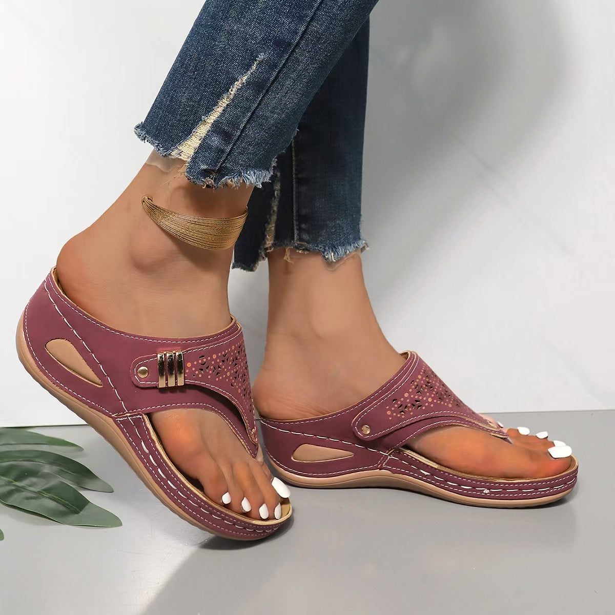 Hayley - Comfortable Wedge Sandals