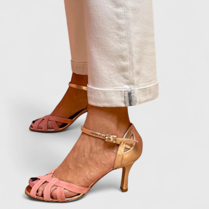 Dana - Orthopedic Heels with T-Strap Design