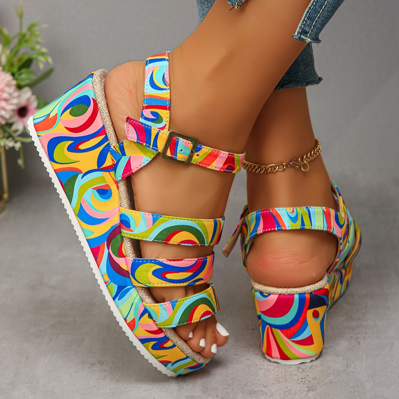 Kiara - Platform Ankle Strap Sandals With Elevated Comfort