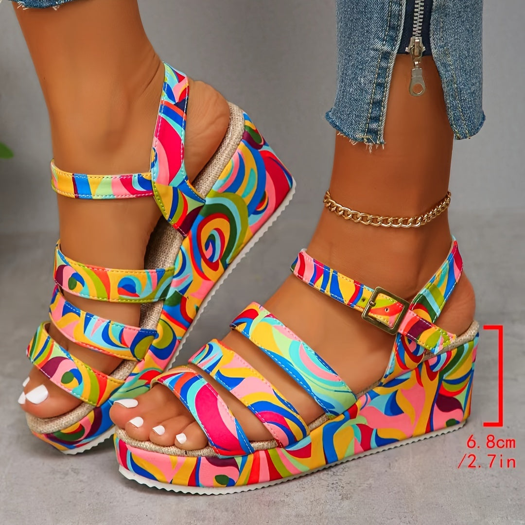 Kiara - Platform Ankle Strap Sandals With Elevated Comfort