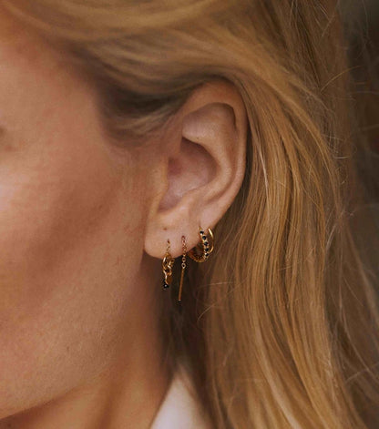 Black stone hoops