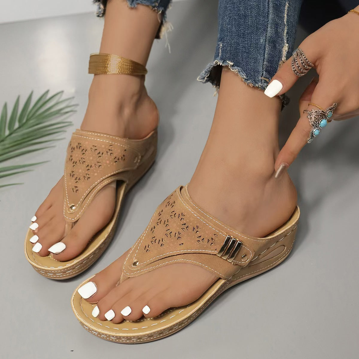 Hayley - Comfortable Wedge Sandals