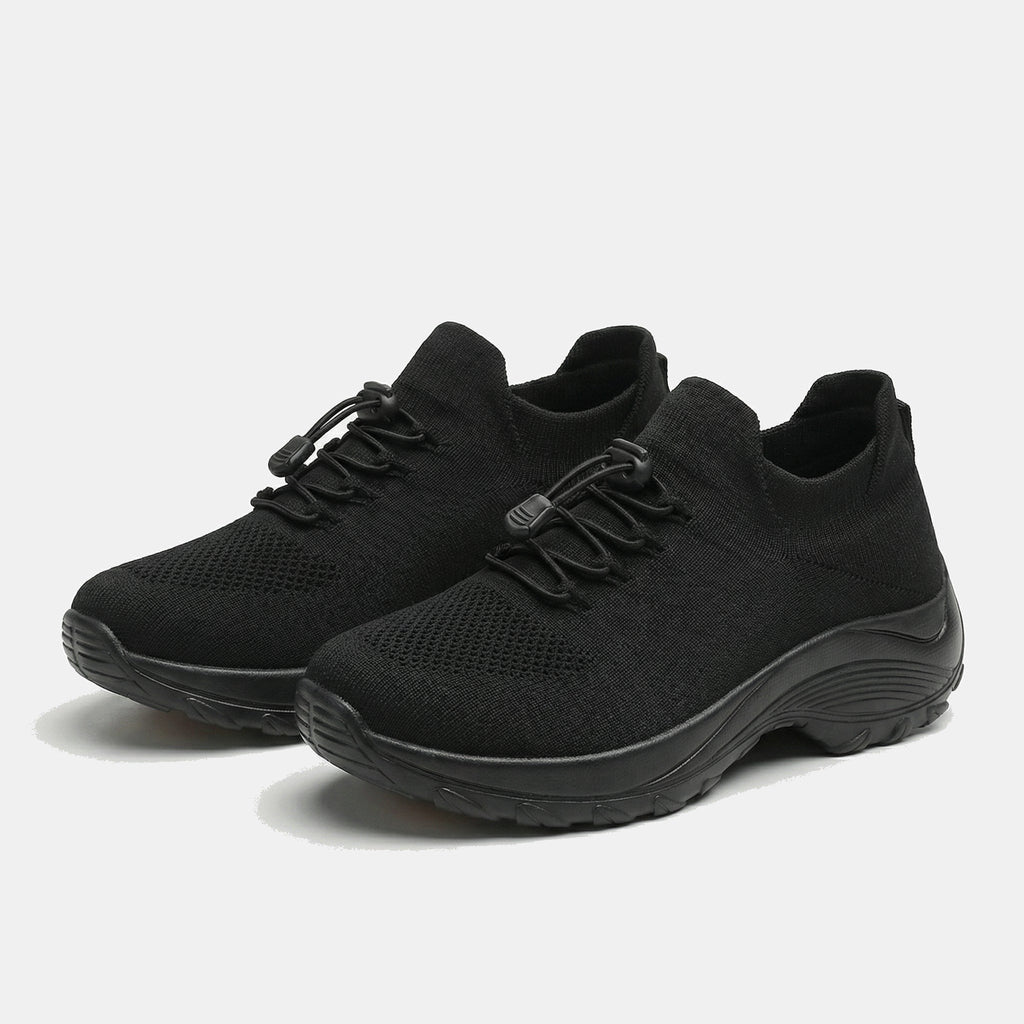 Linda – Orthopedic Knit Fabric Shoes in Green & Black