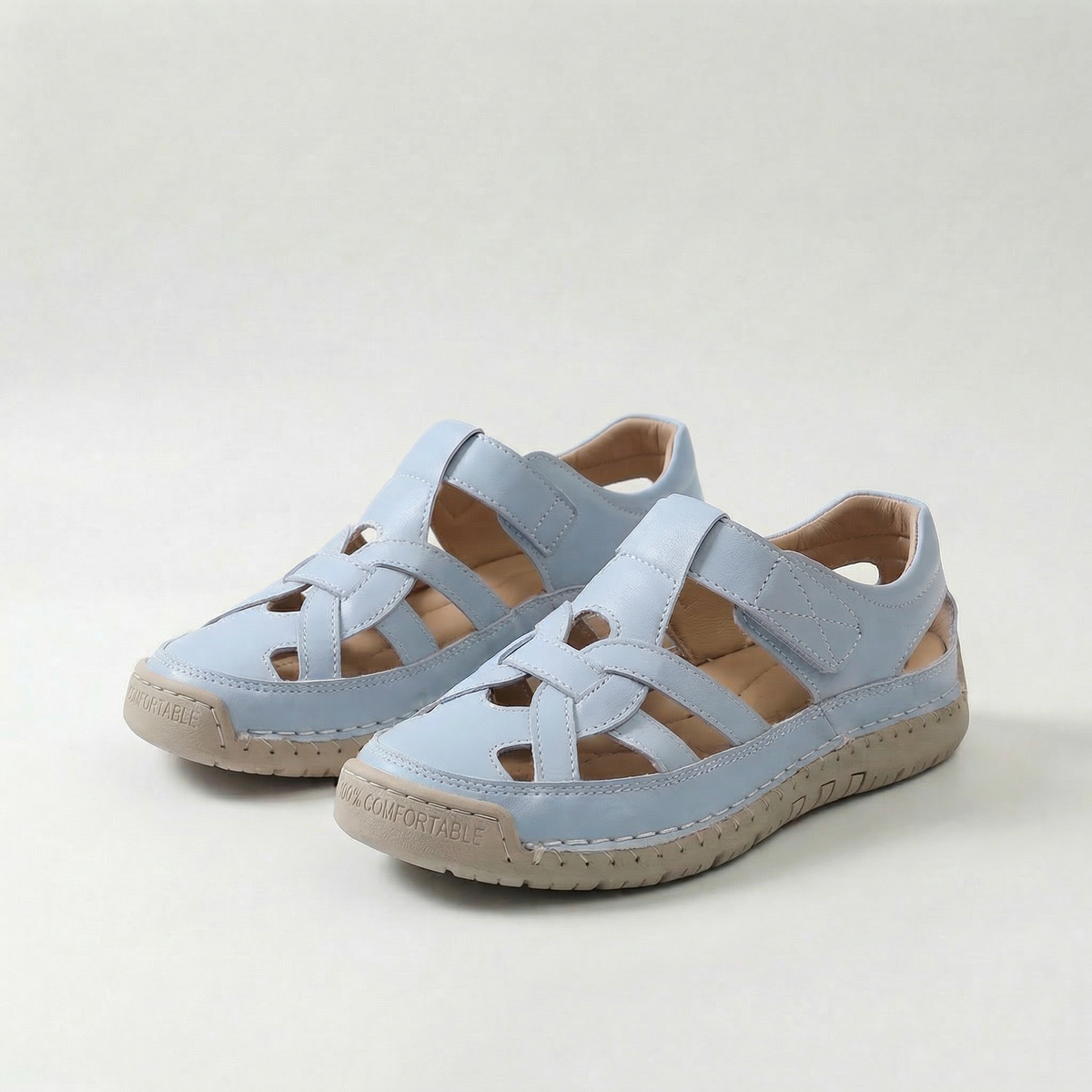 Velcro Rounded-Toe Summer Sandals