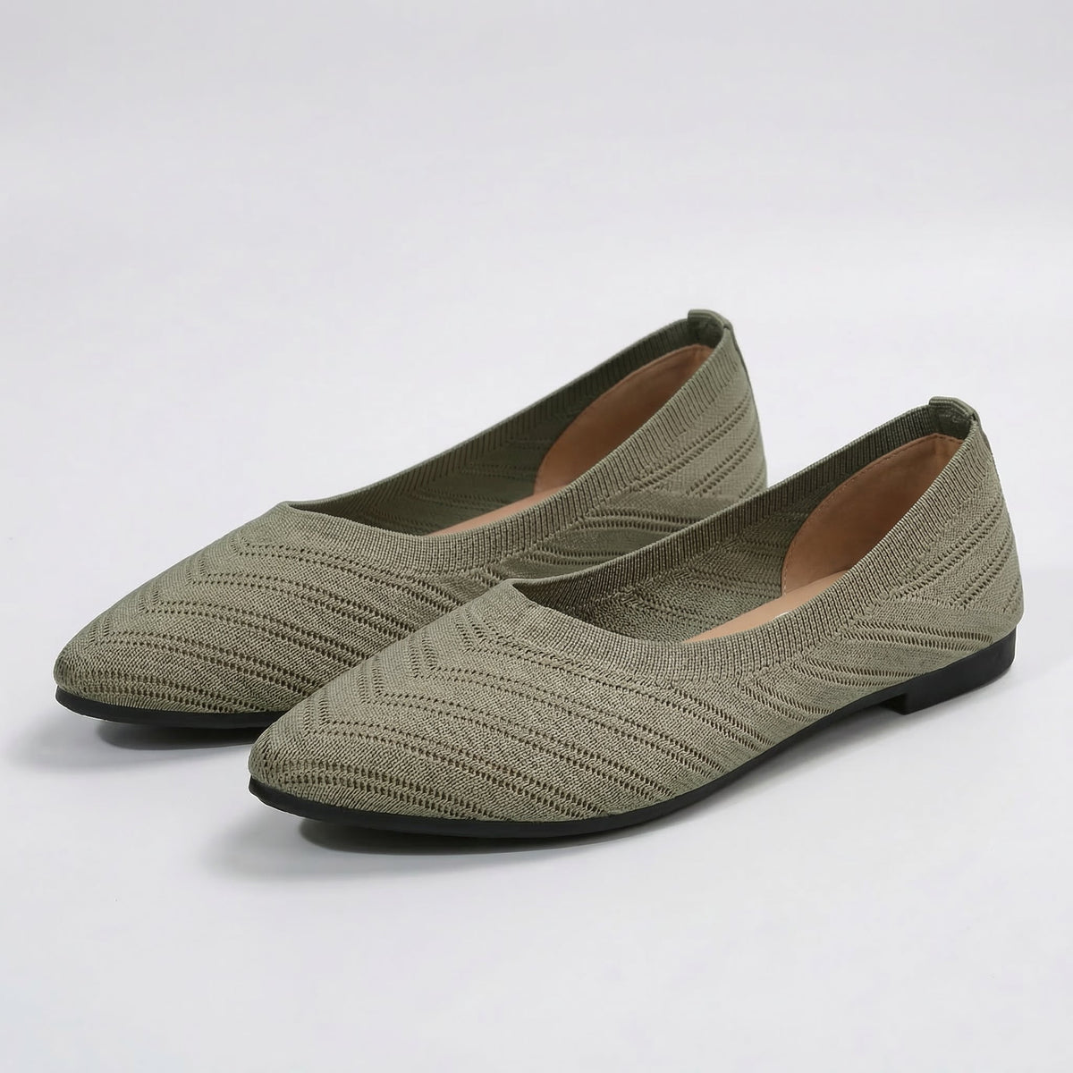 Square-Toe Flat Comfort Shoes