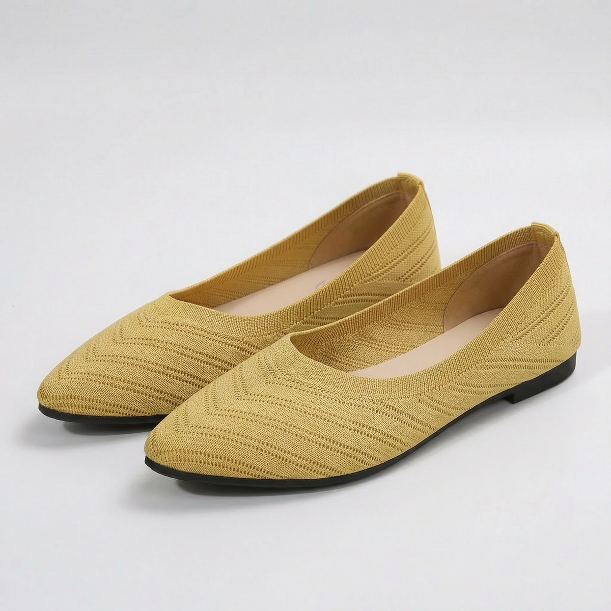 Square-Toe Flat Comfort Shoes