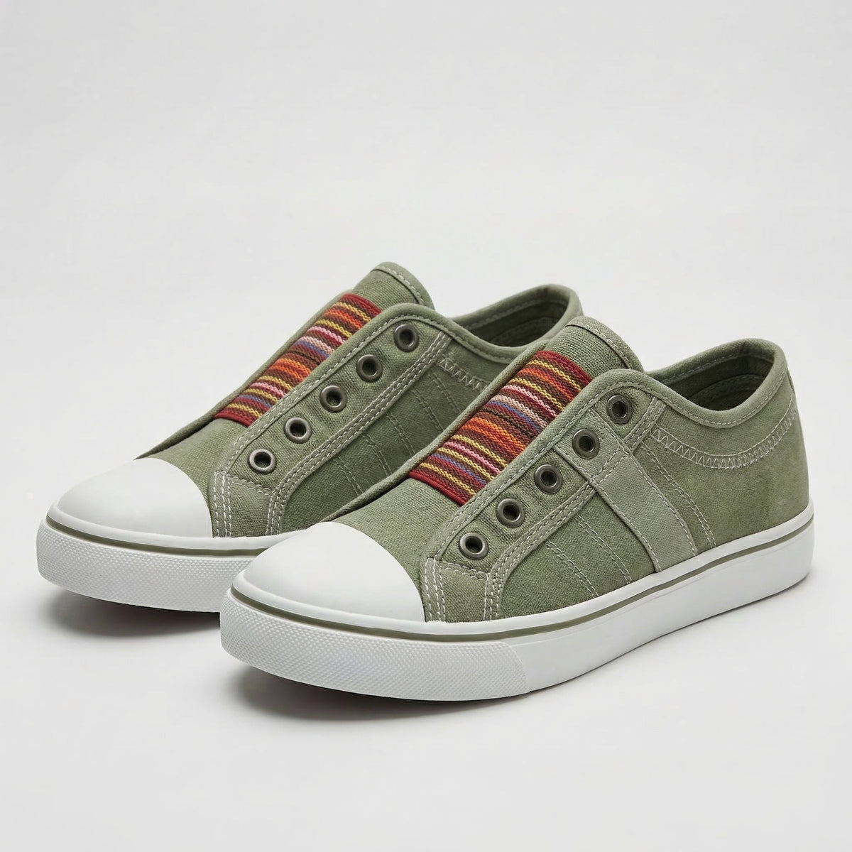 Canvas Slip-On Casual Sneakers