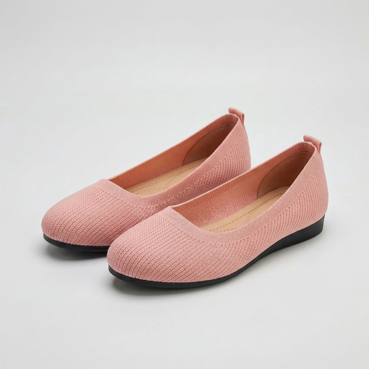 Rounded-Toe Flat Casual Shoes