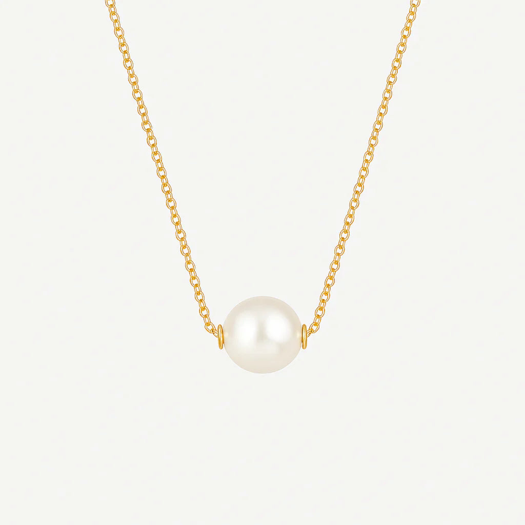 Yellow Pearl Pendant Necklace