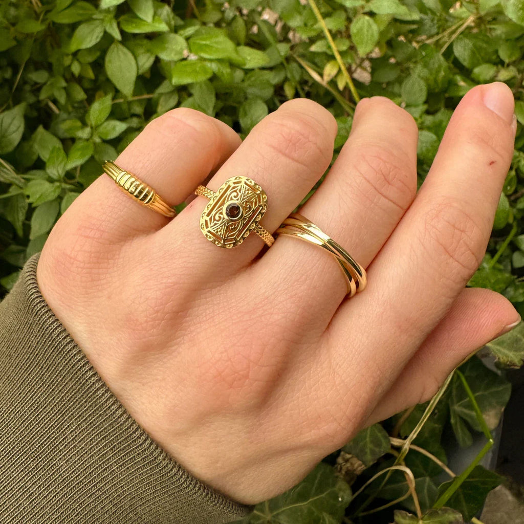 Ribbed Band Ring