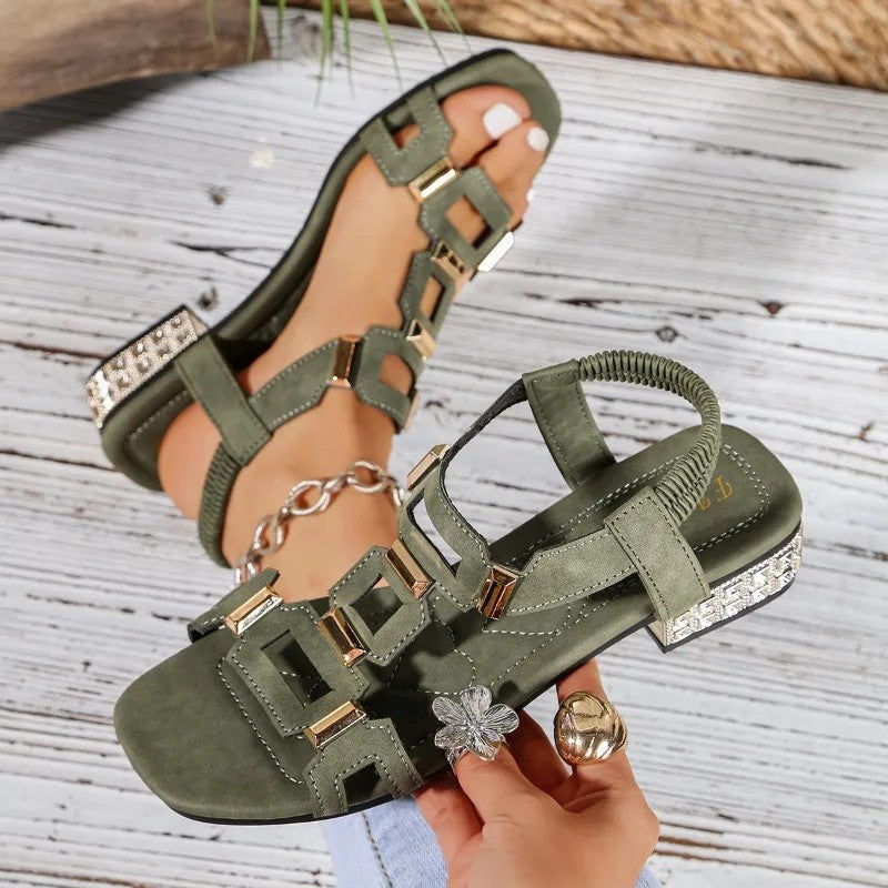 Nirma - Embellished Slingback Sandals