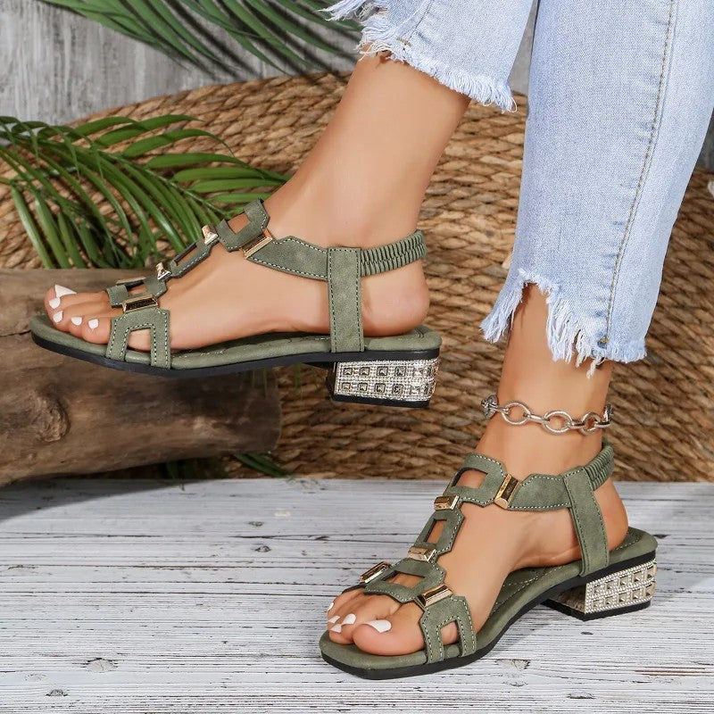 Nirma - Embellished Slingback Sandals