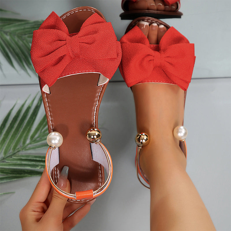 Maybelle - Stylish Pearl Detail Sandals