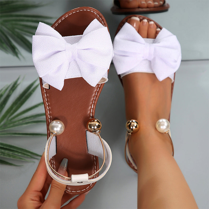 Maybelle - Stylish Pearl Detail Sandals