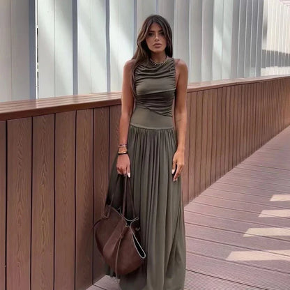Oversized suede tote with tie detail