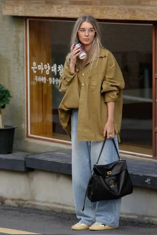 Structured Multi-Flap Tote with Top Handles