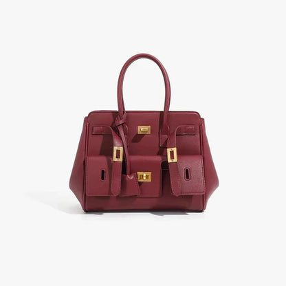 Structured Multi-Flap Tote with Top Handles